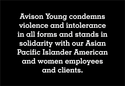 Avison Young condemns violence and intolerance in all forms