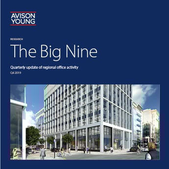 Avison Young’s latest Big Nine office report notes above average take-up despite market uncertainty