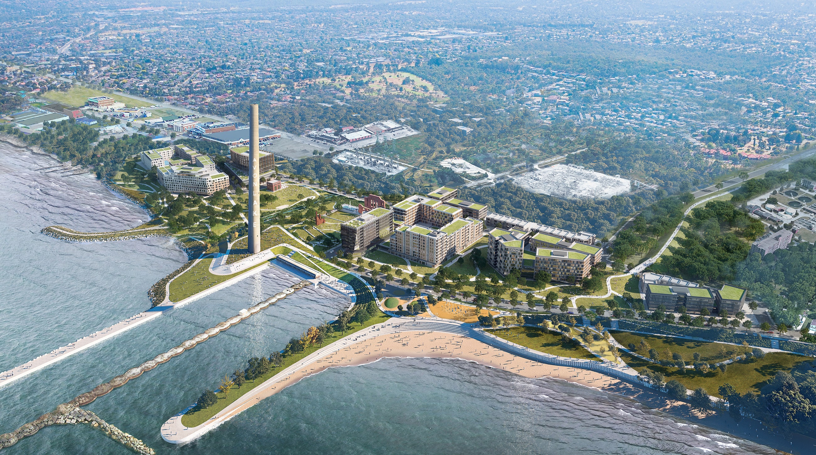 Rendering of Avon Lake Repurposed Coal Power Plant