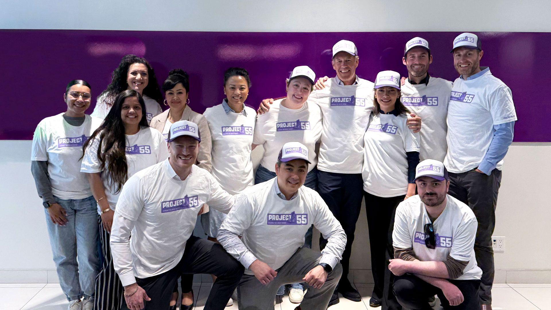 Colleagues celebrate Jeff Flemington’s departure ahead of May 24, 2025, at Avison Young office in Mississauga, Ontario.