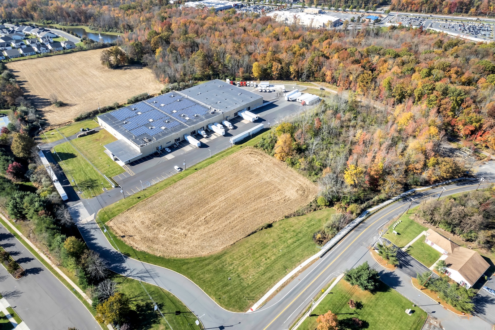 aerial view of 34 Stouts Lane industrial property in South Brunswick New Jersey 
