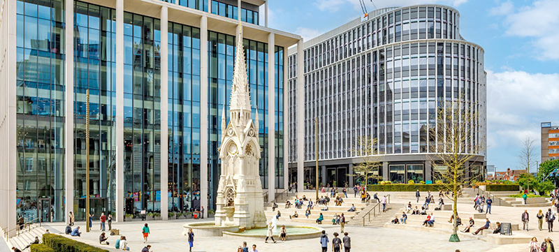 An image of Chamberlain Square, Birmingham
